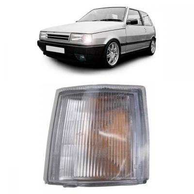 Lanterna Dianteira Do Fiat Uno 1991/1999 Modelo Cibie (Acrílico Cristal) Lado Esquerdo.