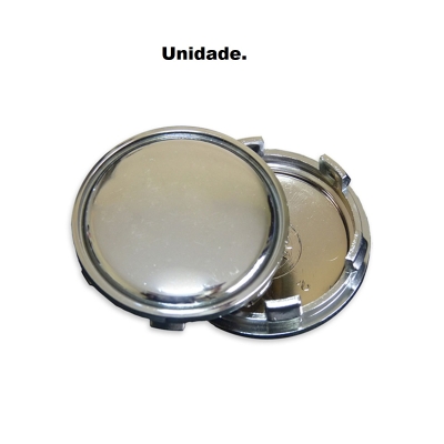 Calota Do Centro De Roda 51mm - Modelo Krmai - Cromada - Emblemax 1015118. (Unidade)