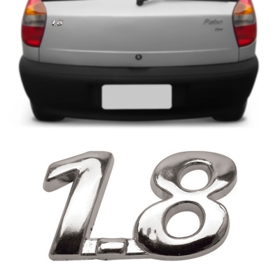 Emblema '1.8' - Família Fiat 2000/2010 - Cromado