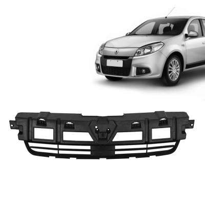 Grade Frontal Do Radiador Interna Renault Sandero 11/14 Preta