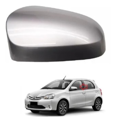 Capa Retrovisor Etios 2014 A 2021 Original Sem Furo Prata E Prateado Lado Esquerdo