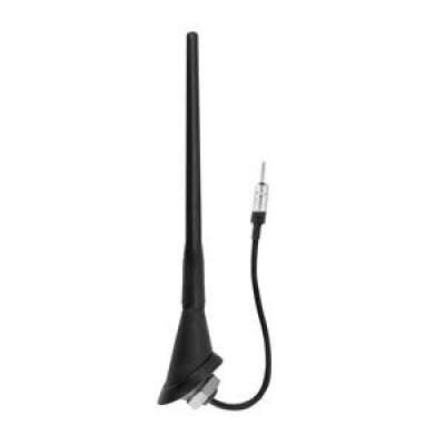 Antena de Teto Traseira - Vw Gol, Golf, Polo, Santana, Saveiro, Voyage 1998/2014 - Haste Mega Flex Removível - (Cabo De 25Cm Conector Plug Din) - 20CM