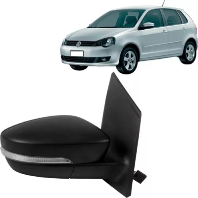 Retrovisor Externo - Volkswagen Golf 2012/2015 - Quatro Portas / Com Controle Elétrico / Com Seta (Pisca) / Direito (Carona)