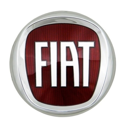 Calota Do Centro De Roda 42mm / 48mm - Linha Fiat Punto Preta / Vermelha - (Com Emblema Em Acrílico) - (Unidade).