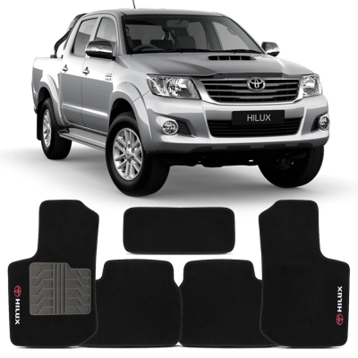 Tapete Personalizado Toyota Hilux Após 2012 - Preto