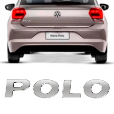 Emblema 'POLO' - Volkswagen Polo 2018/2020 - Cromado