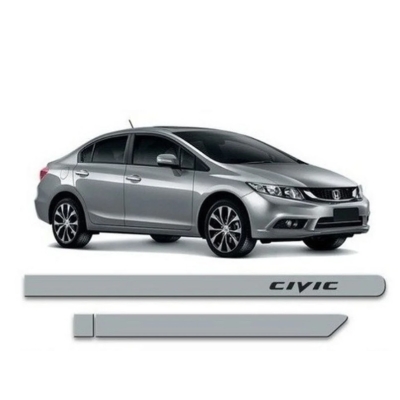 Friso Lateral New Civic Cinza Iridium Personalizado 4 Peças