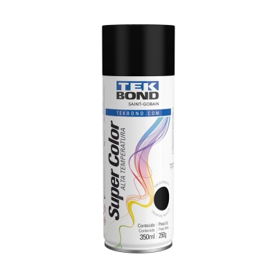 Tinta Spray Preto Alta Temperatura 350ML/250G