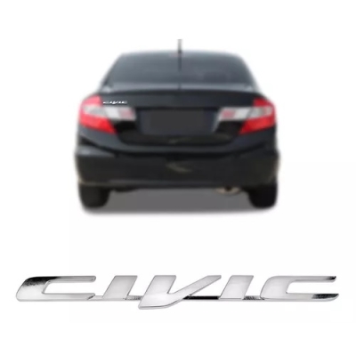 Emblema 'CIVIC' - Honda Civic 2012/2016 - Cromado