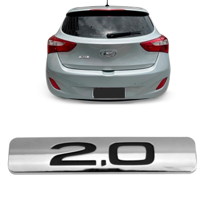 Emblema '2.0' - Hyundai i30 2009/2012 - Cromado