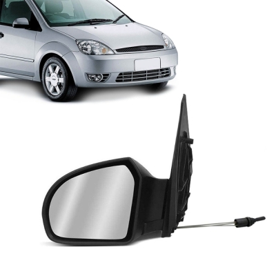 Retrovisor Externo - Ford Fiesta 2002/2014 - Quatro Portas / Com Controle / Convexo / Esquerdo (Motorista)