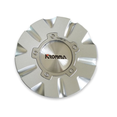 Calota Do Centro De Roda - Modelo Kromma Kr1410 - Prata - Emblemax 300250. (Unidade)