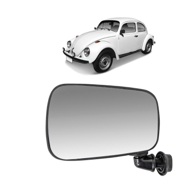 Espelho Retrovisor Externo Do Vw Fusca 1959/1996 - [Pé De Plástico] - Lado Esquerdo.