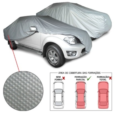 Capa De Cobrir Automóveis Tamanho Xgg Gofrada Com Forro U.V E Impermeável