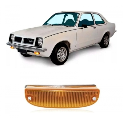 Lente Da Lanterna Dianteira Gm Chevette 1974/1982 | Plástico Âmbar .