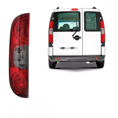 Lanterna Traseira Fiat Doblo 2010/2018 | Fiorino Após 2014 | Plástico Fumê | Lado Esquerdo.