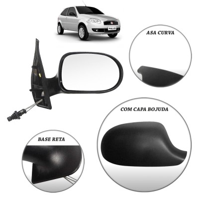 Retrovisor Externo - Fiat Palio / Strada 2011/2012 - Duas Portas / Com Controle / Direito (Carona)