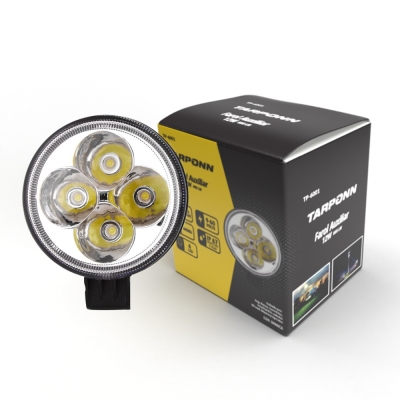 Farol Auxiliar (Led) Redondo | 12w | 4 Leds.