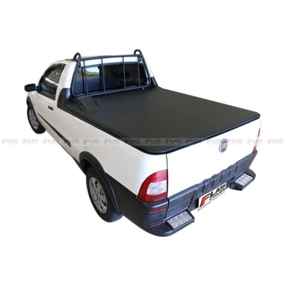 Capota Maritima - Fiat Strada 1998/2013 - Cabine Simples Com Grade Sem Gancho Com Estepe | Fechamento Trek / Modelo Force