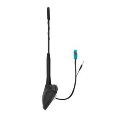 Antena de Teto Dianteira Mylink 1 Amplificada - Gm Onix, Cobalt, Prisma, Spin 2008/2019 - Haste Espiral Mini Removível Com 20 Cm (Anel De Vedação) - Cabo De 25cm Conector Fakra Macho Engate Rápido