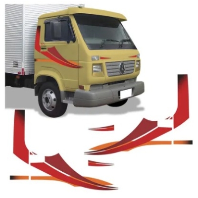 Faixa Lateral 2001 Vermelho Caminhões Volks