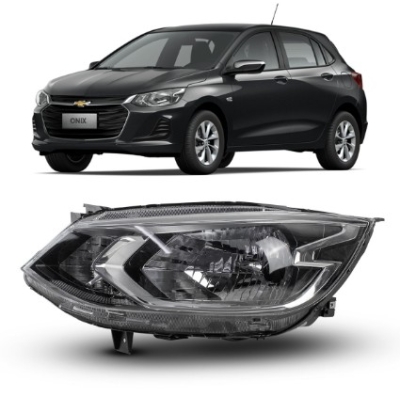 Farol Mascara Cromada Ônix 2020 A 2024 Sem Led Lado Esquerdo