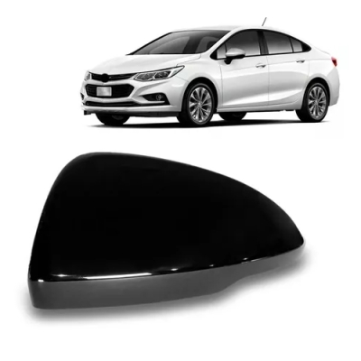 Capa Do Retrovisor - Chevrolet Cruze 2017/2021 - Black Piano / Sem Pisca / Lado Esquerdo (Motorista)