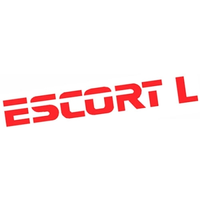 Emblema 'ESCORT L' - Ford Escort 1983/1994 - Vermelho / Adesivo