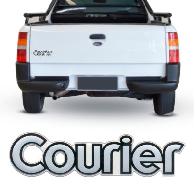 Emblema 'Courier' - Ford Courier 1999/2013 - Prata / Resinado