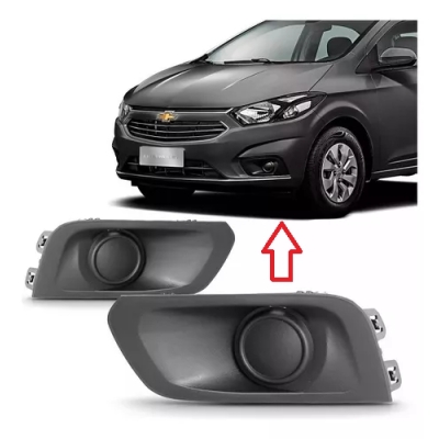 Grade Da Moldura Do Farol Auxiliar - Chevrolet Onix / Prisma 2017/2019 - Sem Milha / Esquerdo