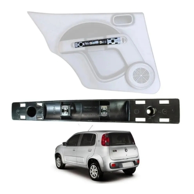 Moldura Do Puxador Da Porta - Fiat Uno 2011/2015 - 4 Portas / Traseiro / Direito / Esquerdo / Preto