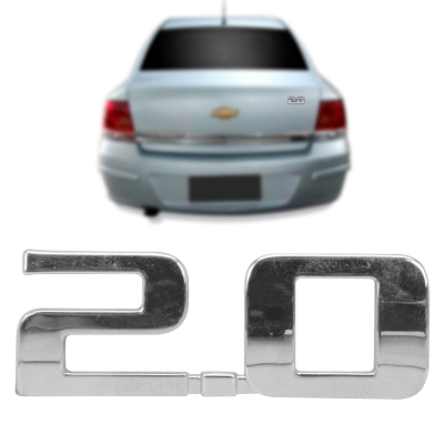 Emblema '2.0' - Chevrolet Vectra 2006/2011 - Cromado