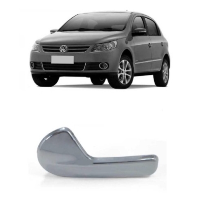 Maçaneta Interna - Volkswagen Gol / Voyage 2008/2012 / Saveiro 2009/2013 (G5) - Cromada / Dianteira / Traseira / Esquerdo