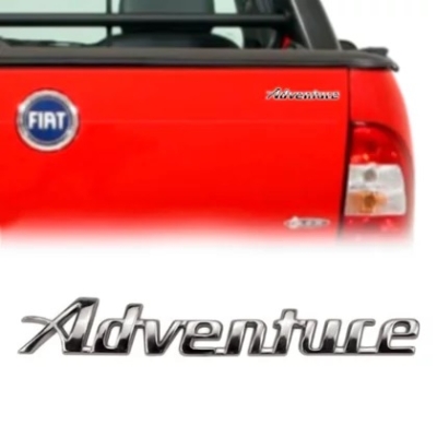 Emblema 'Adventure' - Fiat Strada / Palio Weekend 2000/2004 - Cromado