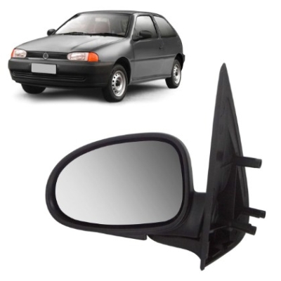 Espelho Retrovisor Externo Vw Gol G2 4 Portas 1995 A 1999 Fixo Lado Esquerdo Plano