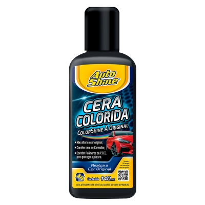 Cera Polidora Tira Riscos (Na Cor Do Carro) Colorshine [Preto] Frasco 140ml.