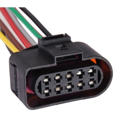 Chicote Reparo Farol Gol/Fox Geração Marcopolo Volare Fly 10 Vias Femea 2.8mm