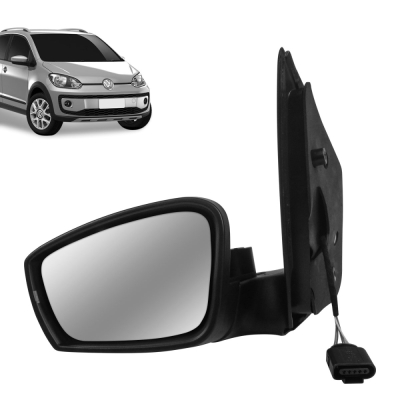 Retrovisor Externo - Volkswagen UP 2014/2017 - Duas Portas e Quatro Portas / Com Controle Elétrico / Com Seta (Pisca) / Direito (Carona)