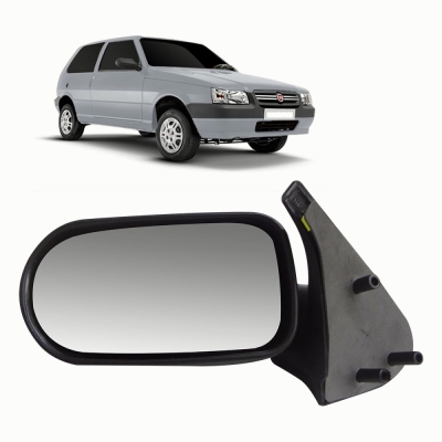 Retrovisor Externo - Fiat Uno Fire 2006/2010 - Duas Portas / Sem Controle / Esquerdo (Motorista)