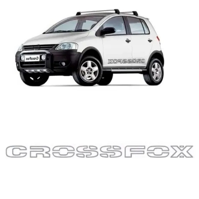 Faixa Decorativa Adesiva 'CROSSFOX' - Volkswagen Crossfox 2005/2007 - Grafite / Lateral / Esquerdo