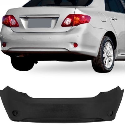 Parachoque Envolvente Traseiro Toyota Corolla / Preto Liso - 2008/2011