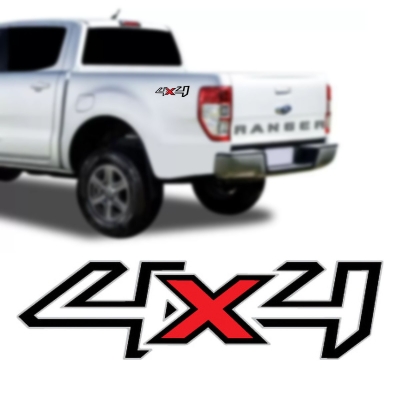 Emblema '4x4' - Ford Ranger 2013/2013 - Preto / Vermelho