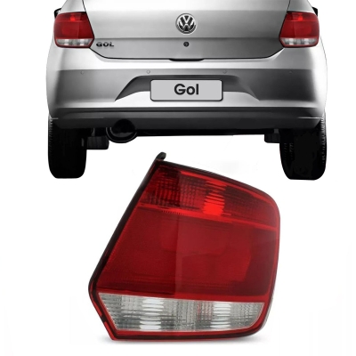 Lanterna Traseira Acrílica Bicolor (Modelo Cibie) | Vw Gol G6 2012/2016 - Lado Direito