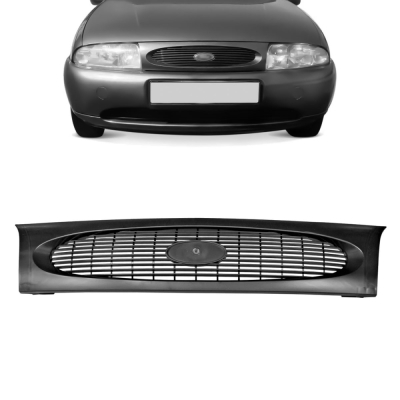 Grade Frontal Do Radiador - Ford Fiesta 1996/1999 - Preta / Modelo Original