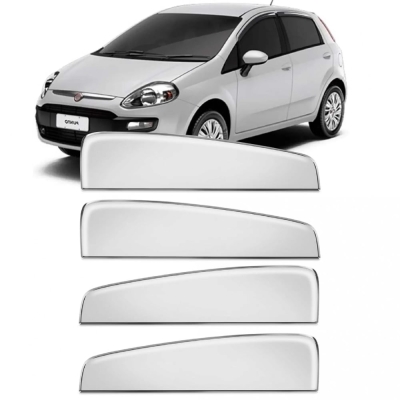 Capa Maçaneta Externa - Fiat Punto 2007/2019 / Linea 2008/2016 - Cromado / 4 Portas