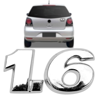 Emblema '1.6' - Volkswagen Gol G5 2009/2012 - Cromado