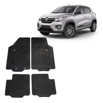 Tapete Borracha Interlagos Renault Kwid Após 2017 Preto Jogo 4 Peças