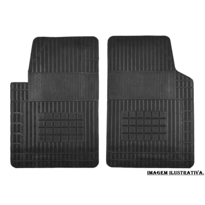 Tapete De Borracha - Car Floor - Gm S10 Todas (Simples / Estendida) - 2 Peças - Preto - (Jogo).