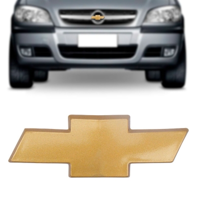 Emblema 'Logo Chevrolet' - Chevrolet Corsa / Celta 1999/2001 / Zafira 2001/2003 - Dourado / Somente Gravata / Porta Malas / Grade Do Radiador