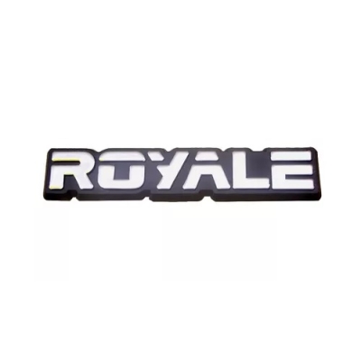 Emblema 'ROYALE' - Ford Royale 1994/1997 - Cinza / Fundo Preto